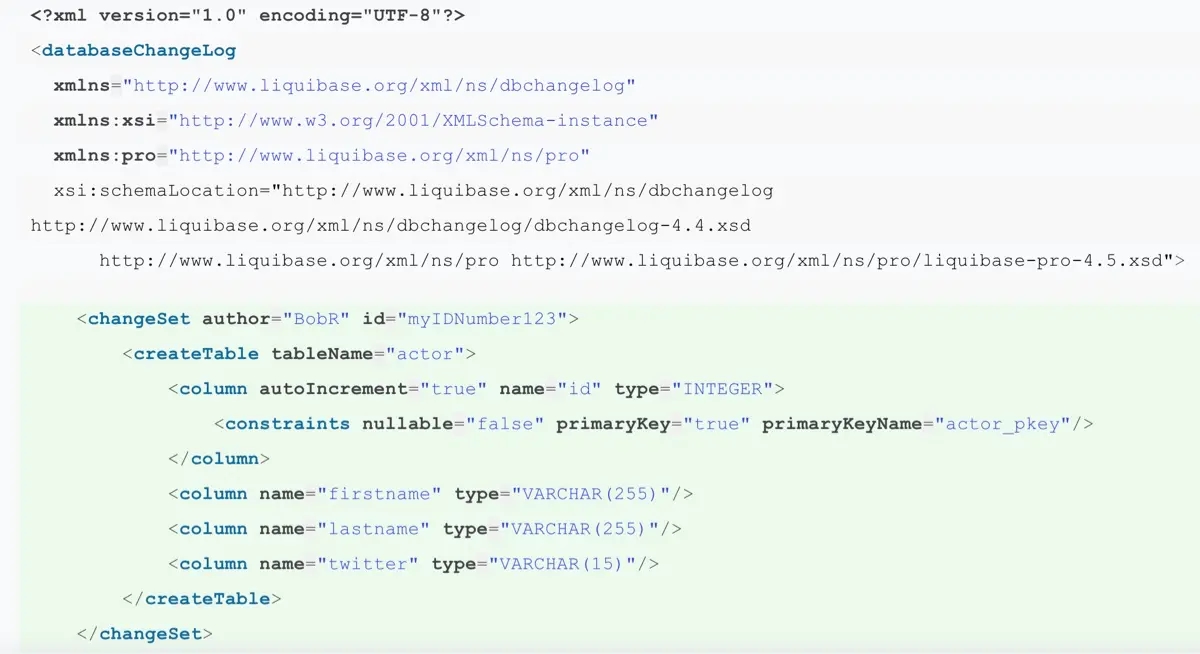 liquibase-changelog