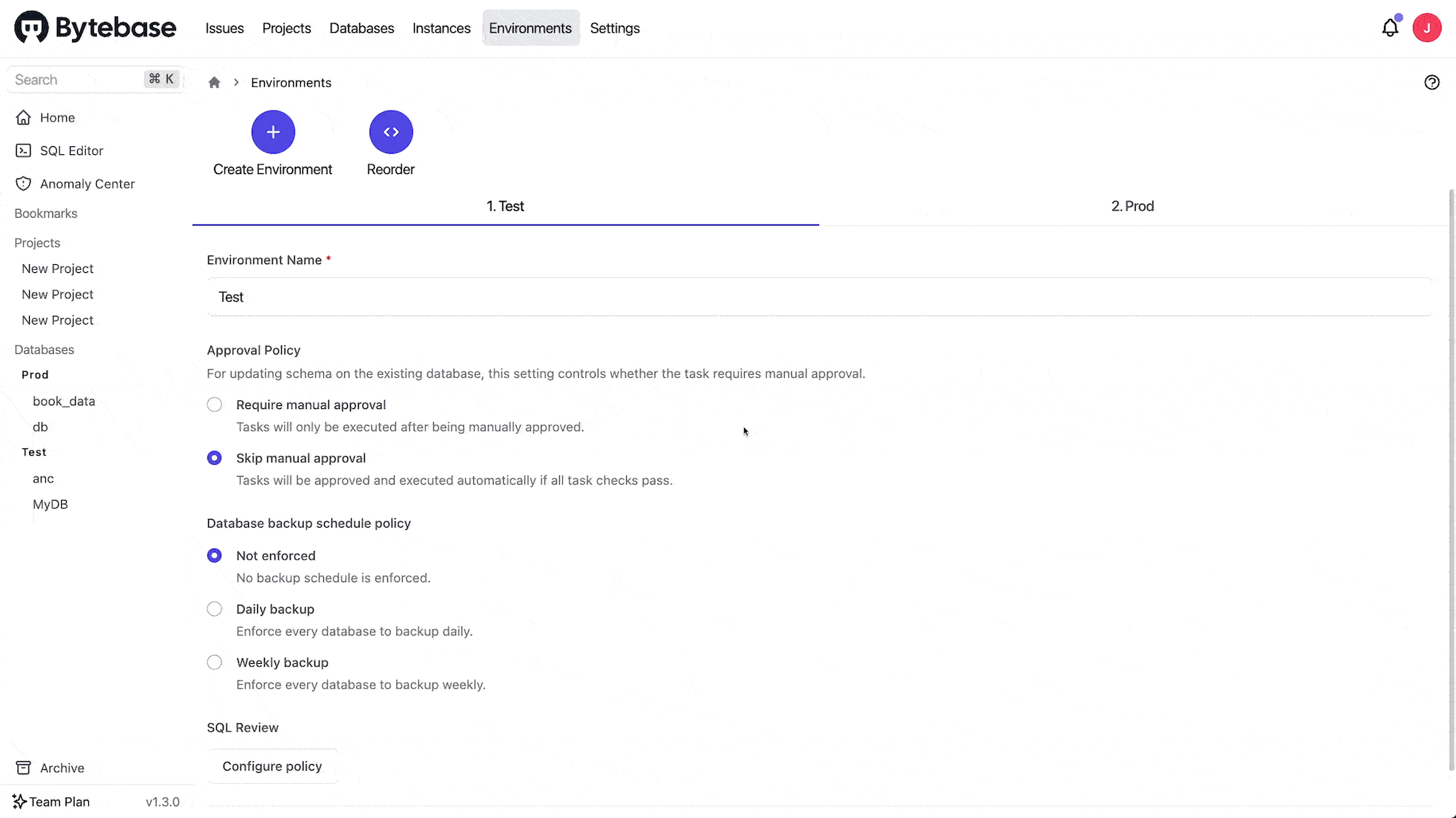 schema-review-create-from-environment-dashboard
