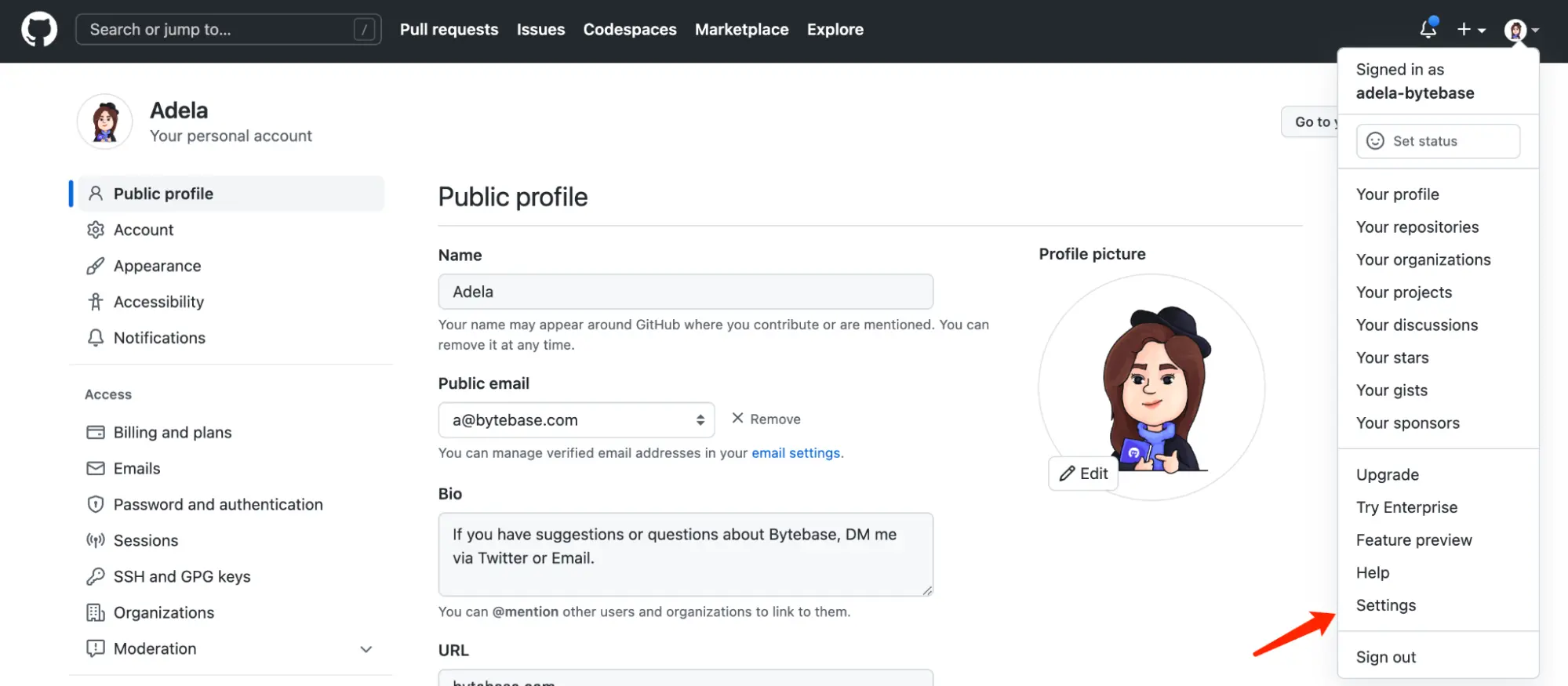 github-settings