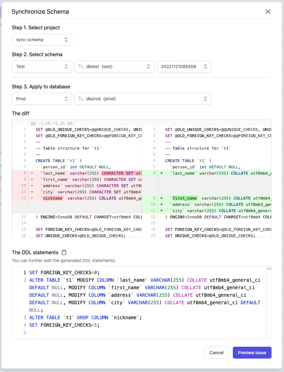 sync-schema